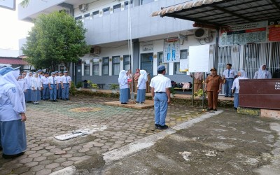 Upacara Bendera Awal Semester Genap dan Pelantikan OSIS SMKS Nusatama Padang